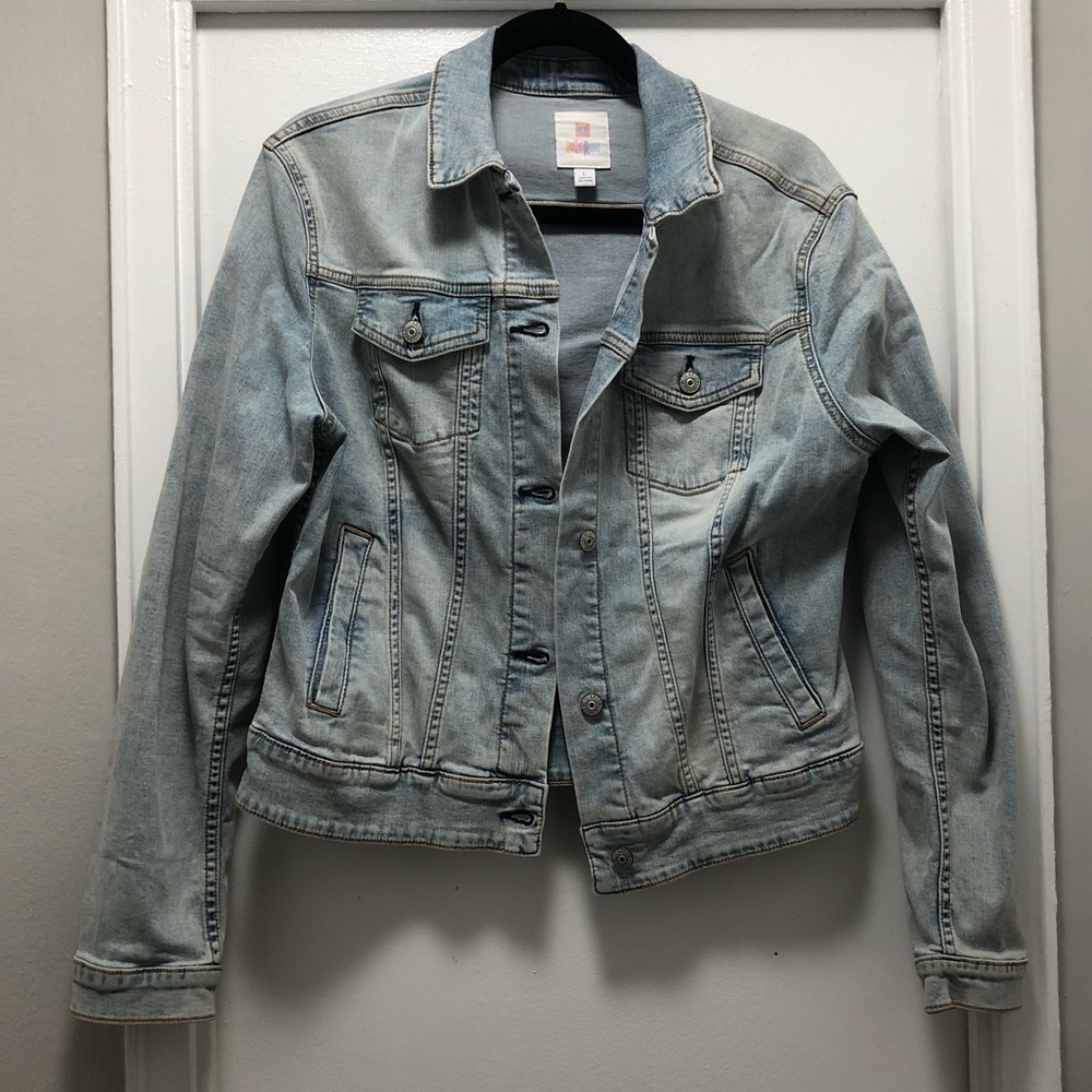 LuLaRoe Harvey Distressed Denim Jacket